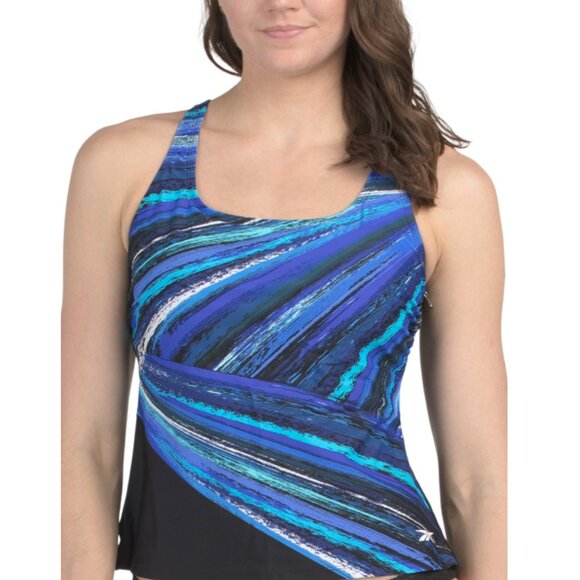 REEBOK Black Racerback Tankini Top - Picture 1 of 2